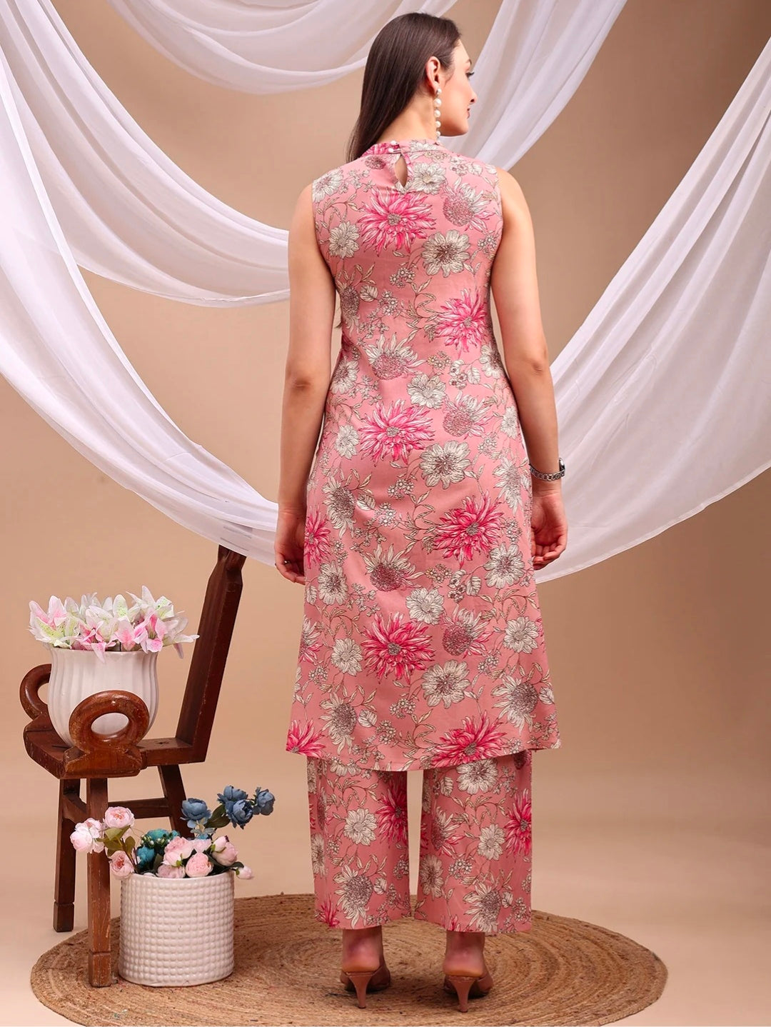 Floral printed Kurta with Palazzo Pant