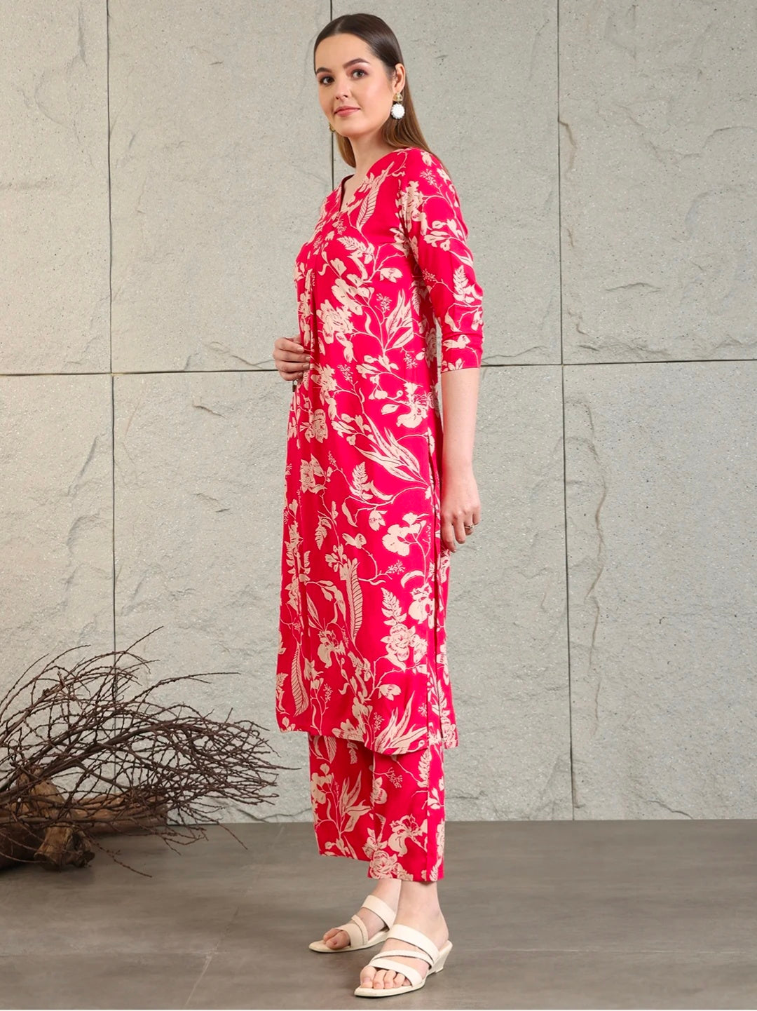 Botanical printed Kurta with Palazzo Co-ords Set