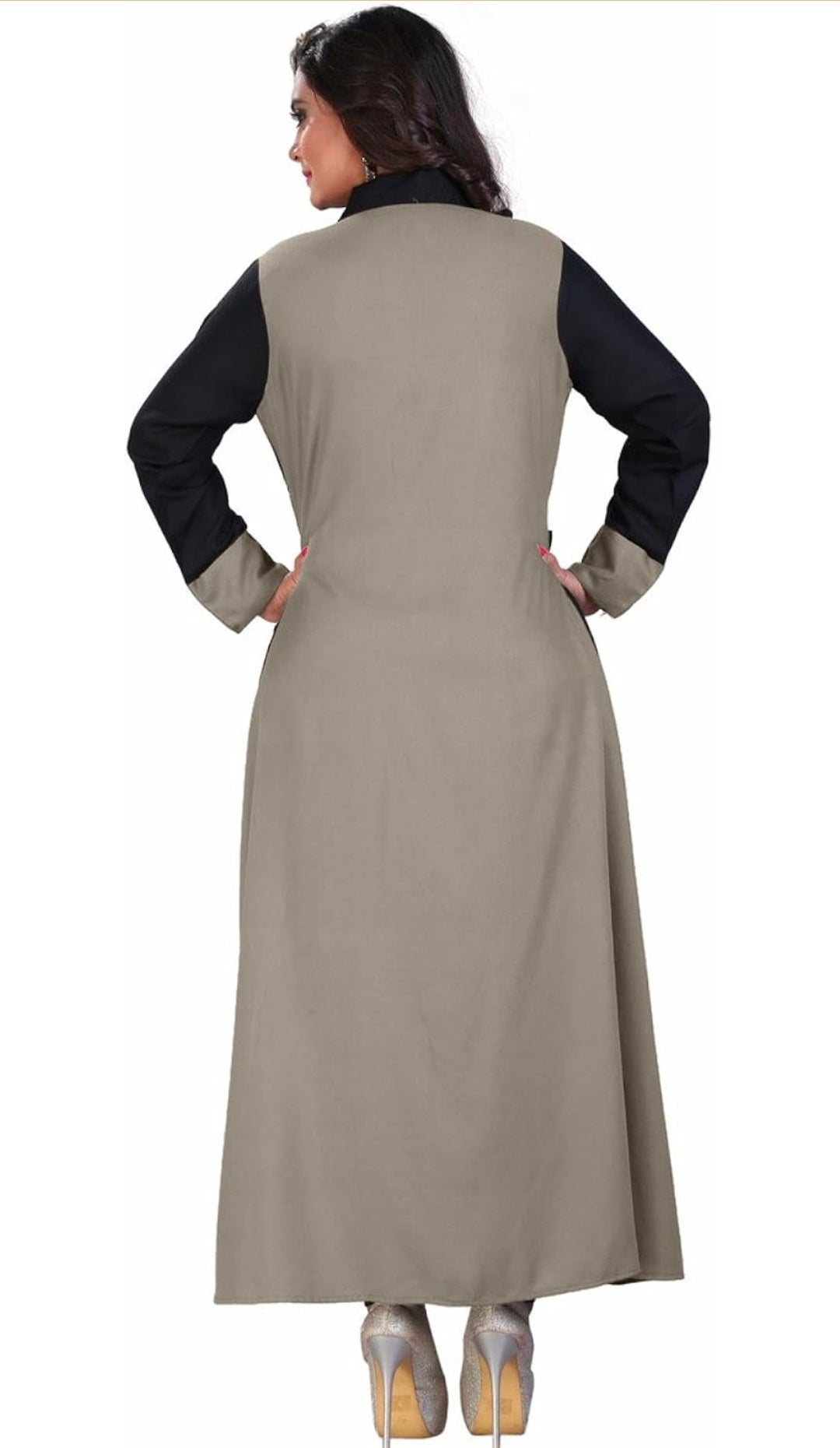 Madhuram Womens Rayon Regular A Line Kurti with Fully Stitched Plain Long Kurta