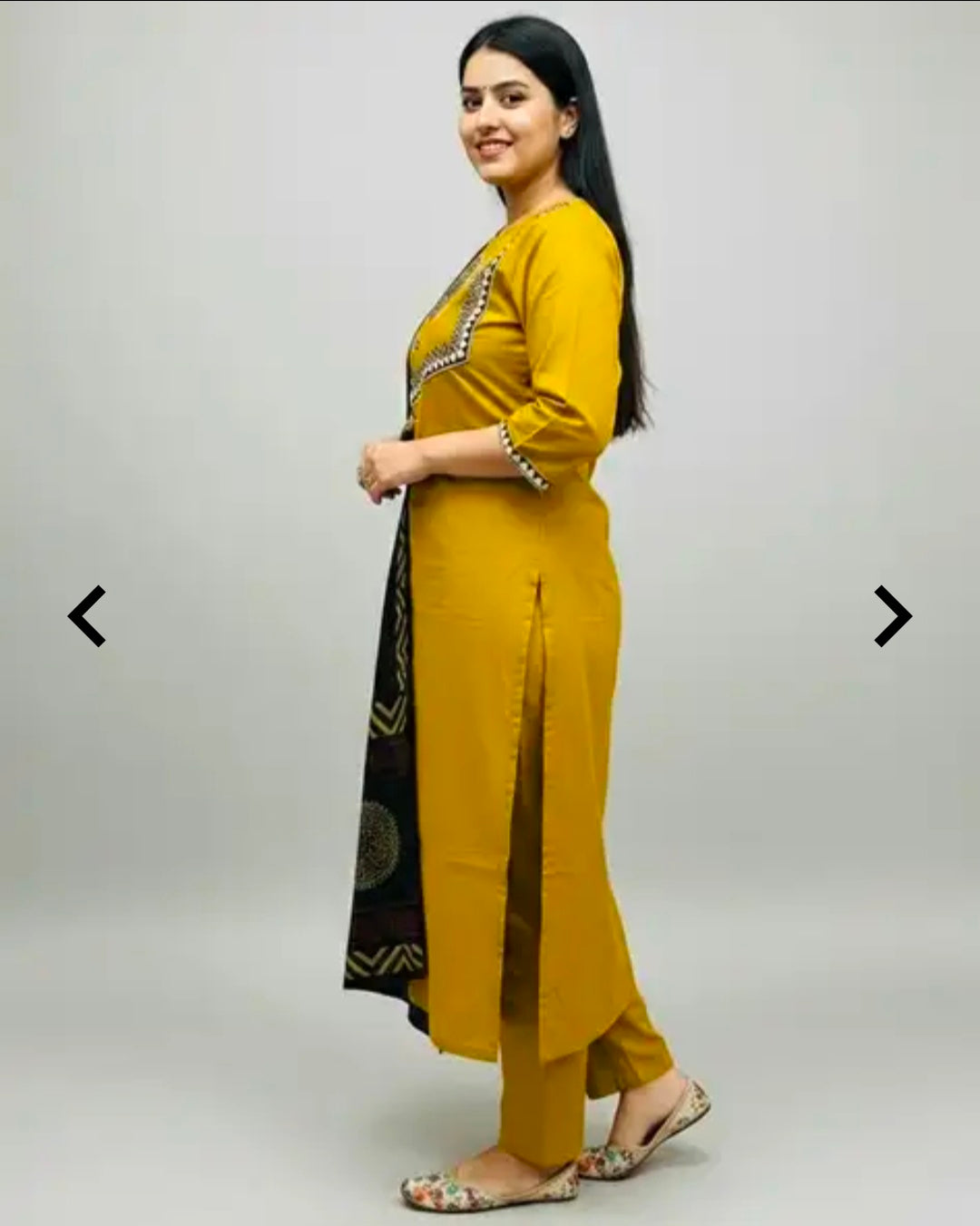 Women's Classic Cotton Rayon Kurta Pant Dupatta Set | 3 Piece Ethnic Set
