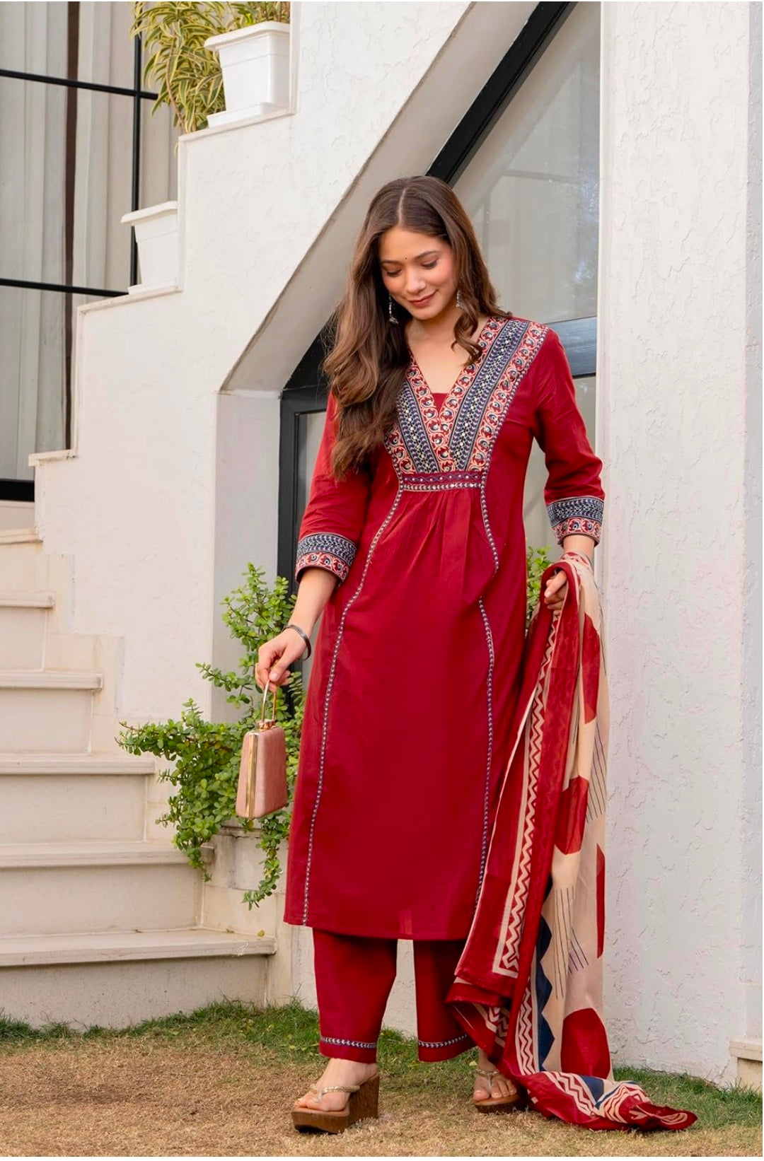 Floral Printed Pure Cotton kurta set