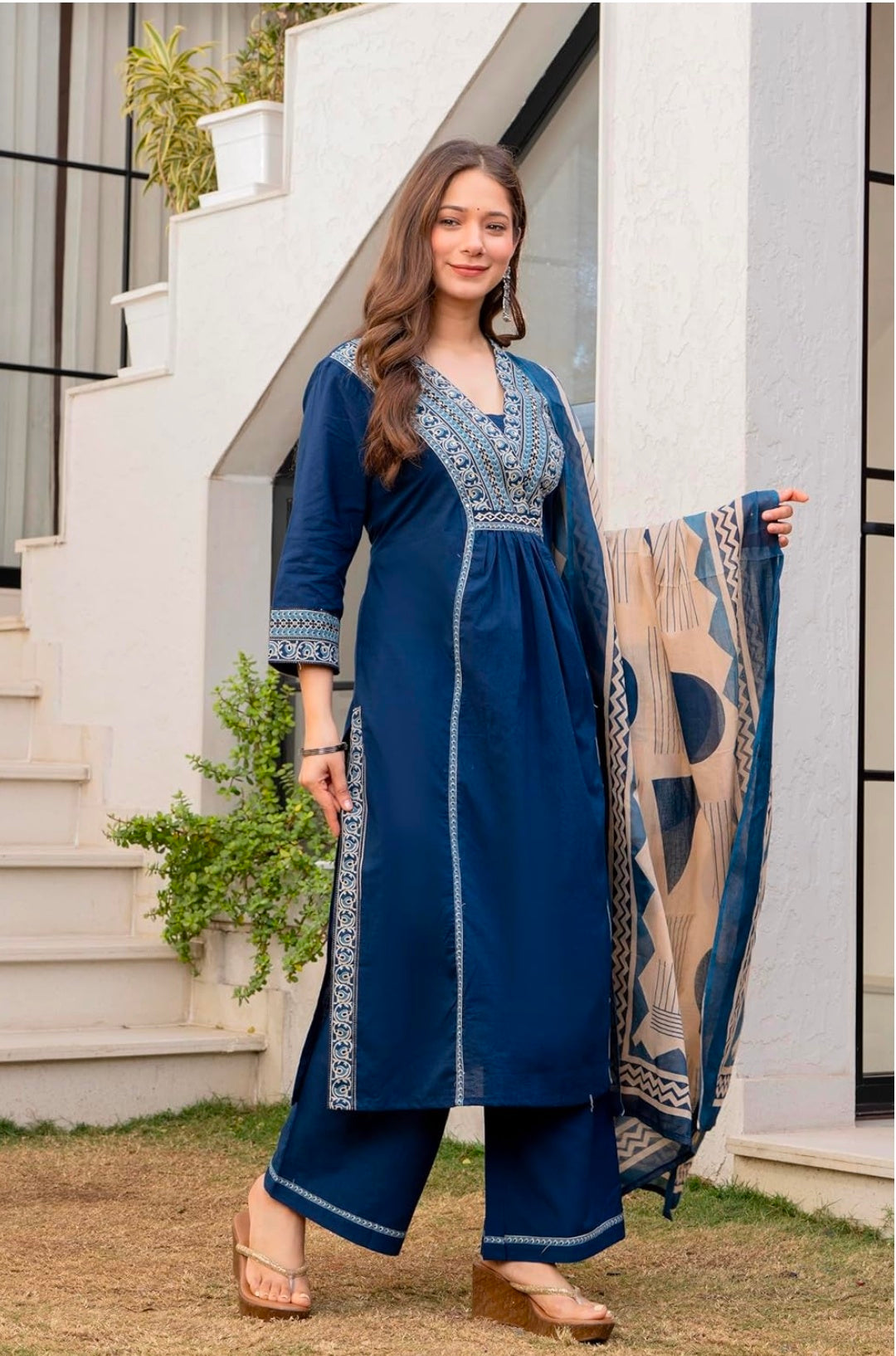 Floral Printed Pure Cotton kurta set