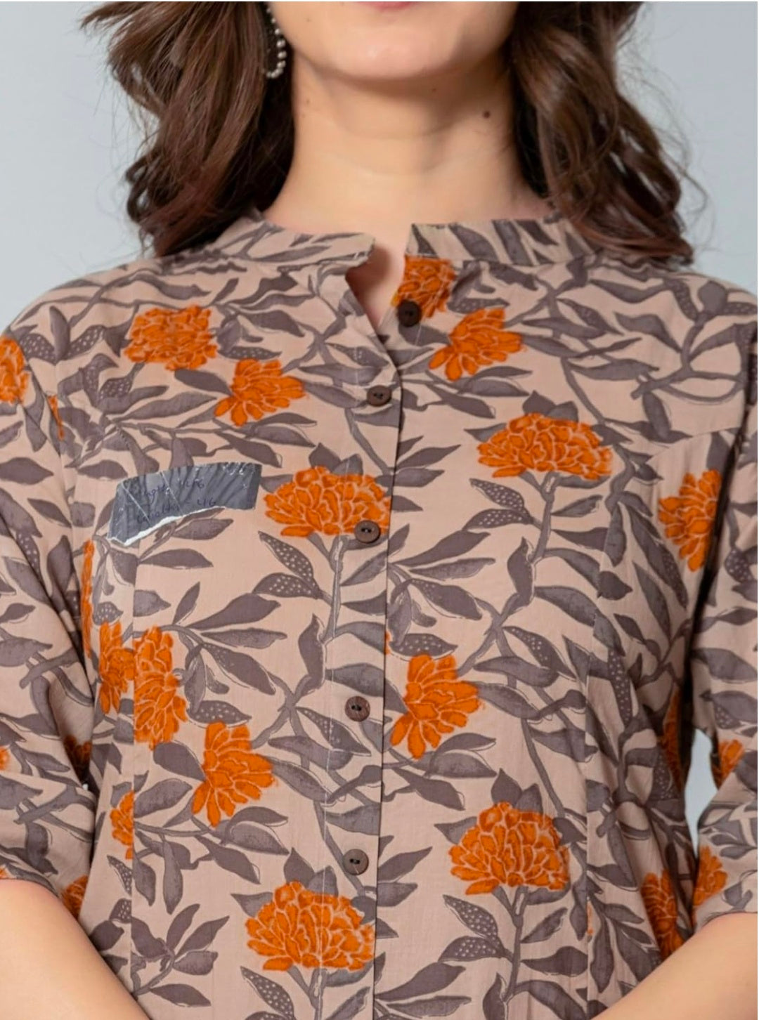 Women Cotton Printed A-Line Kurta and Palazzo Pant Set