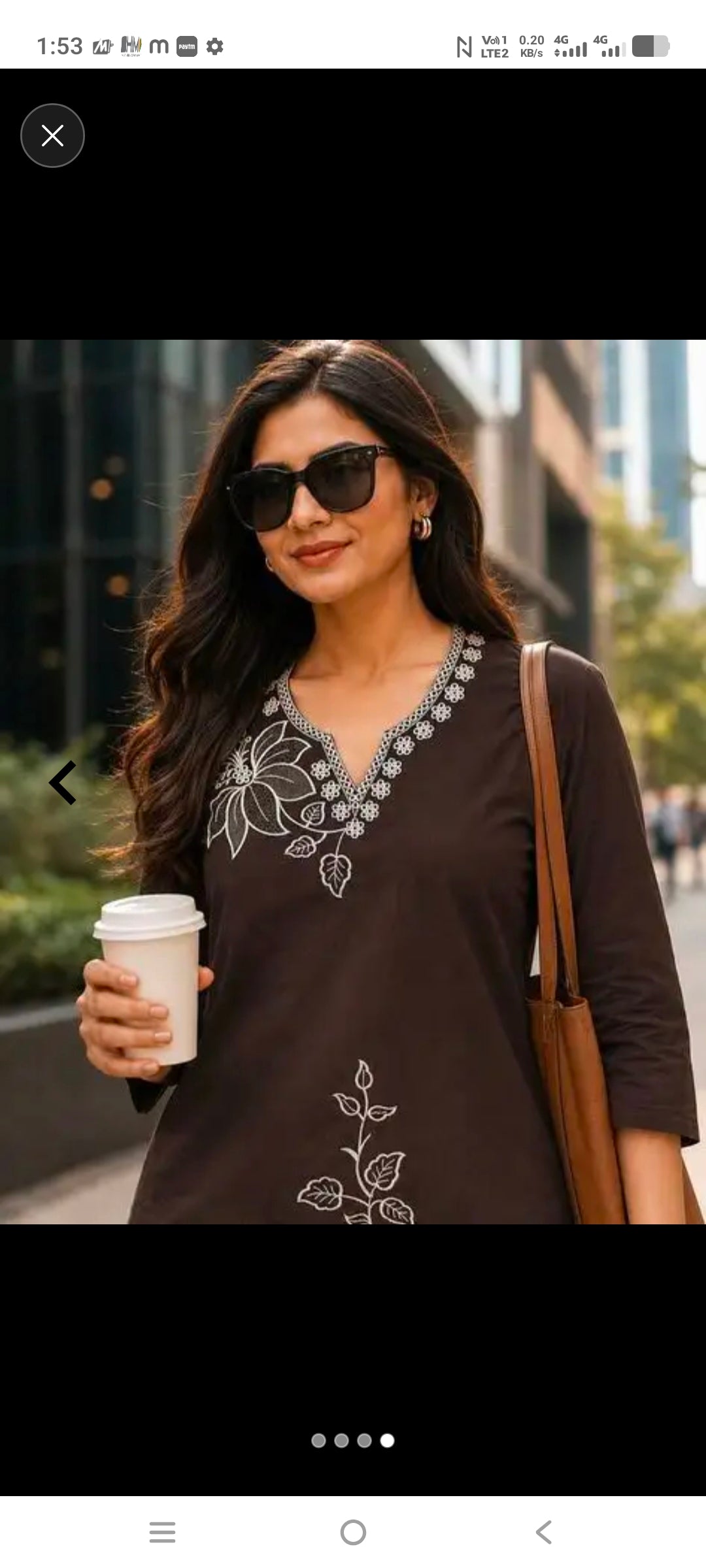 `Women's Cotton Straight Kurta Palazzo Set | Notch-Neckline Statement Embroidered