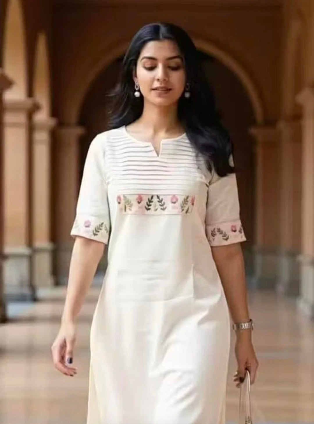 Women's Khadi Cotton Kurta Pant Dupatta Set