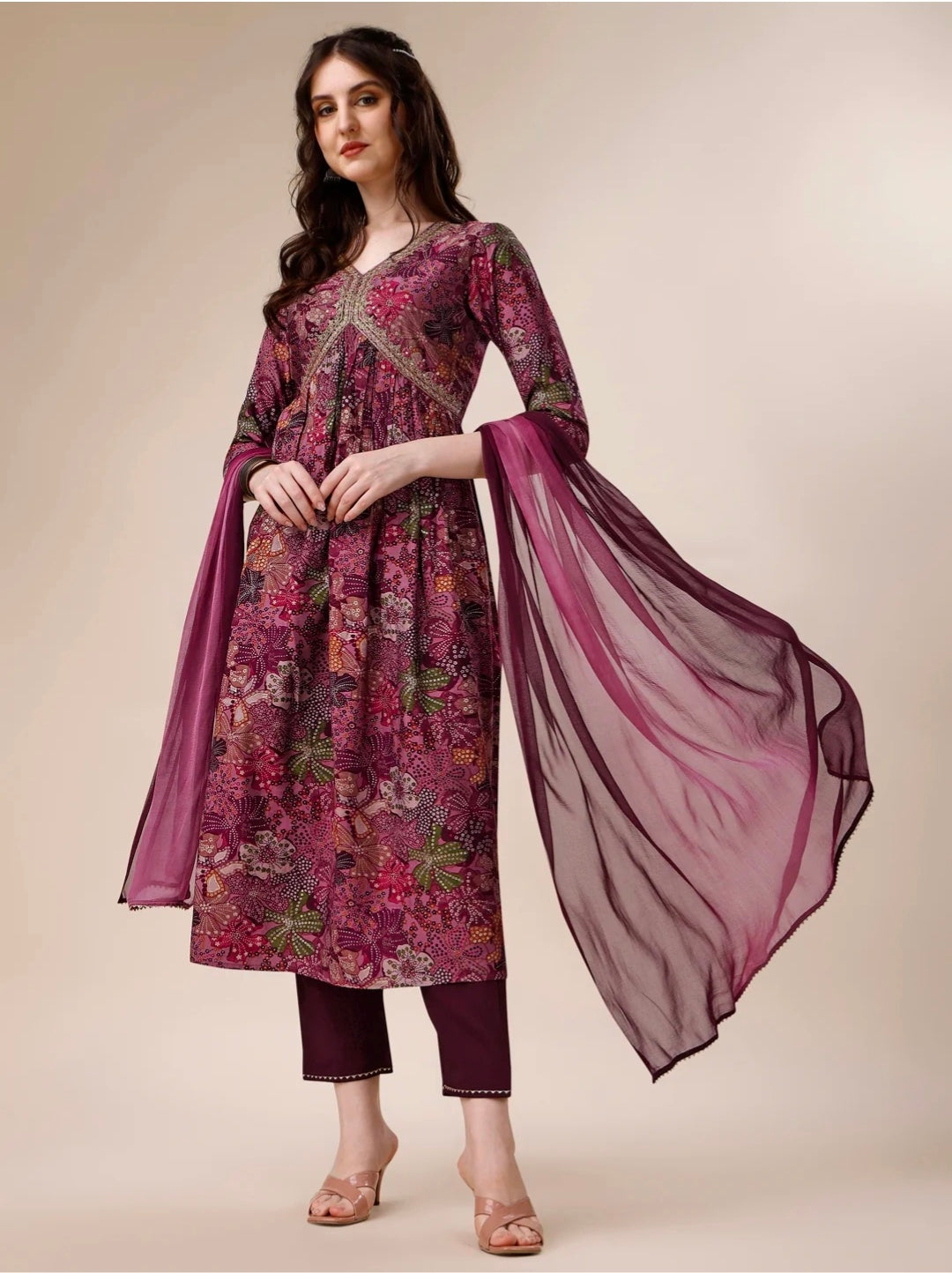Alia Cut kurta with Pant and Dupatta