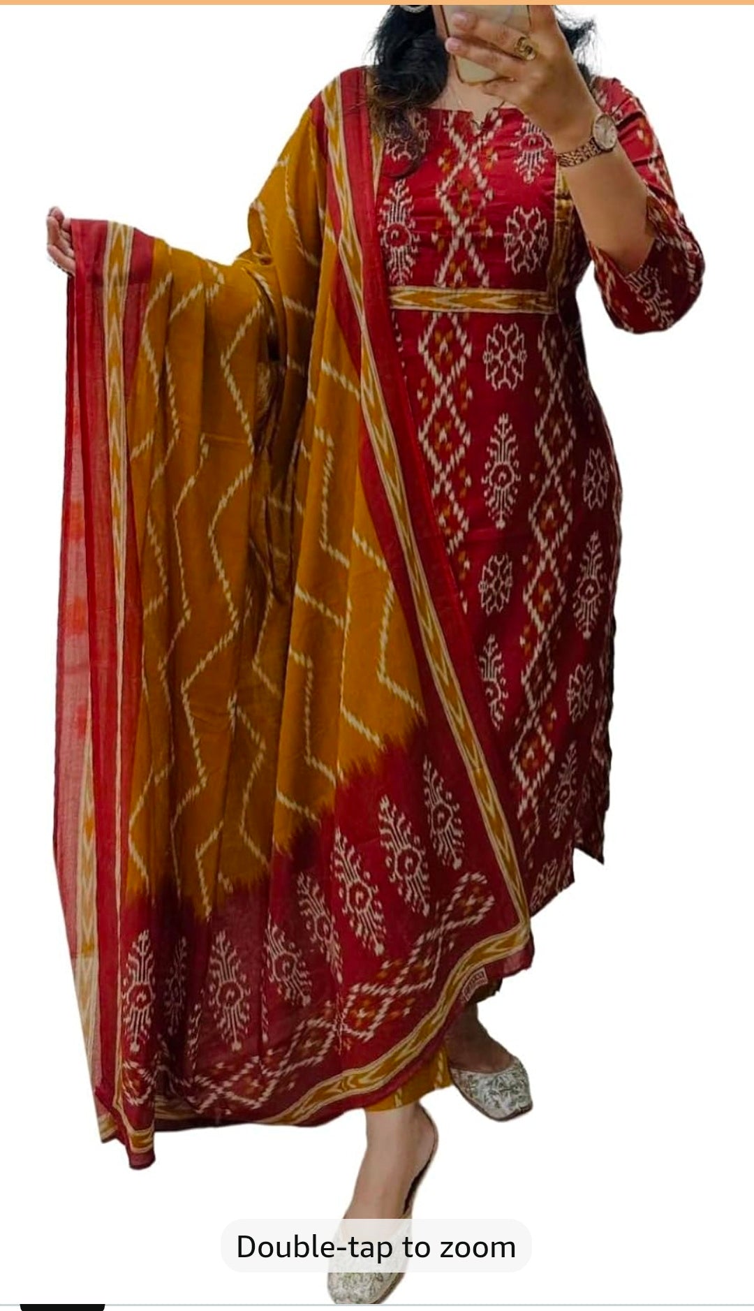 Women Kurta Set with Dupatta | Cotton Printed Straight Kurta