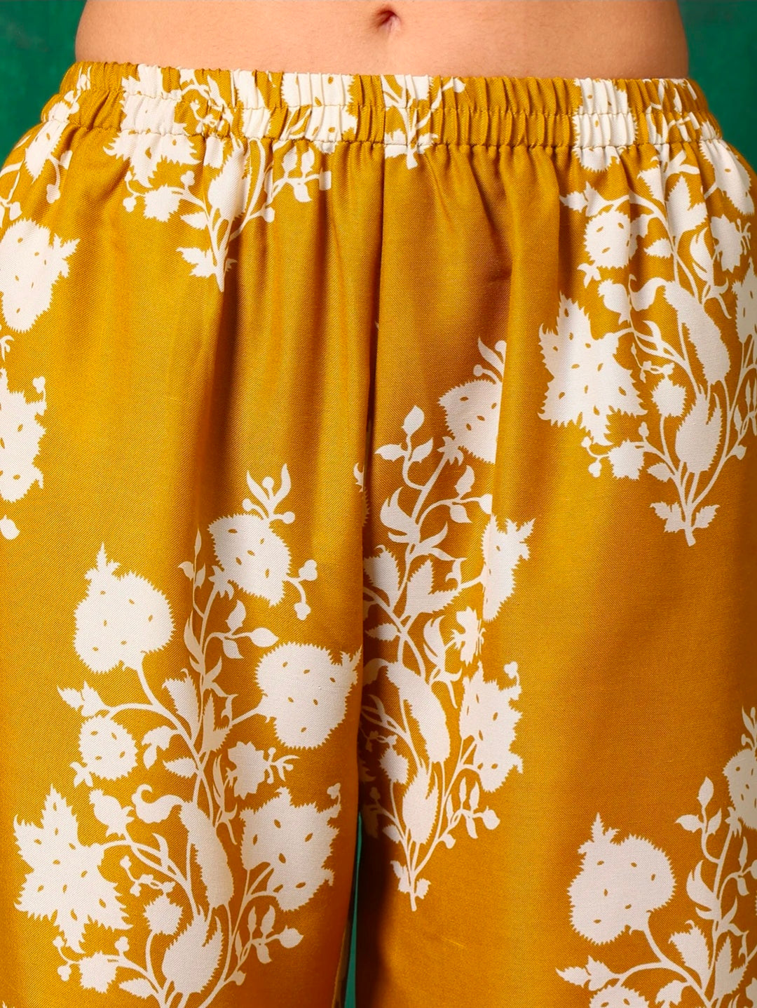 Embroidered & Printed Flared kurta with pant & Dupatta