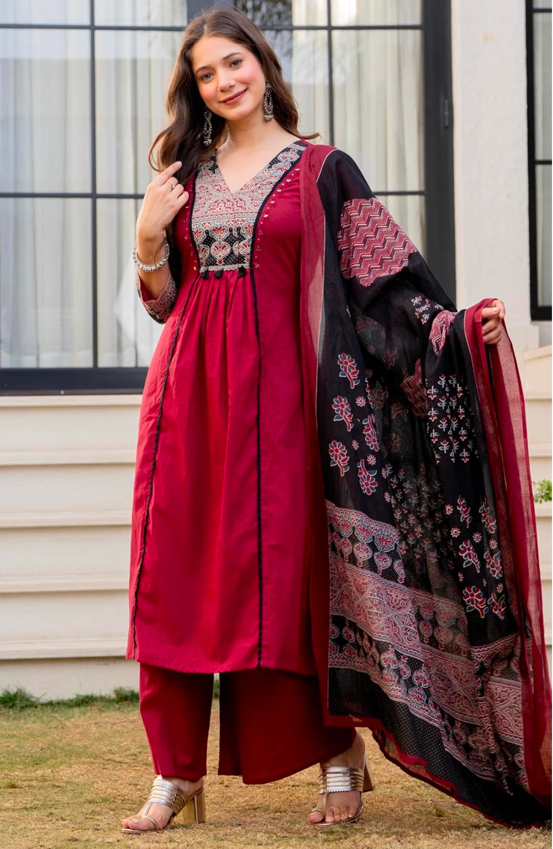 Kurta and Bottom Fabric: Cotton || Kurta Set Color