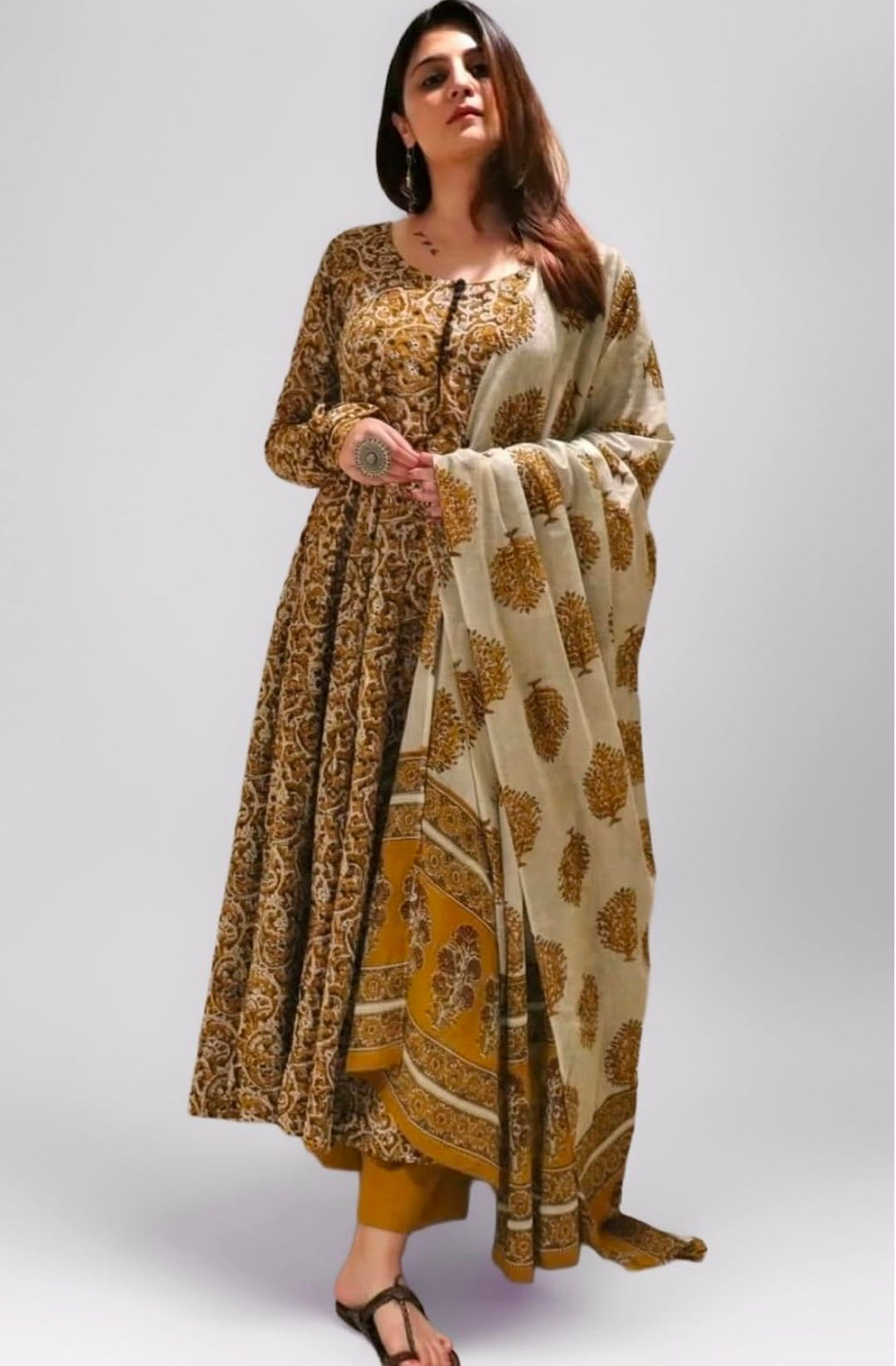Anarkali Kurta,Pant Set Dupatta