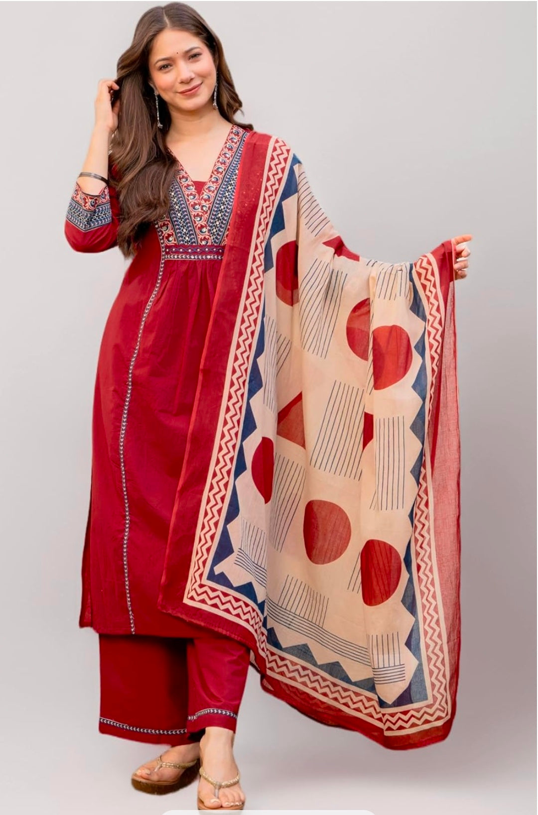 Floral Printed Pure Cotton kurta set