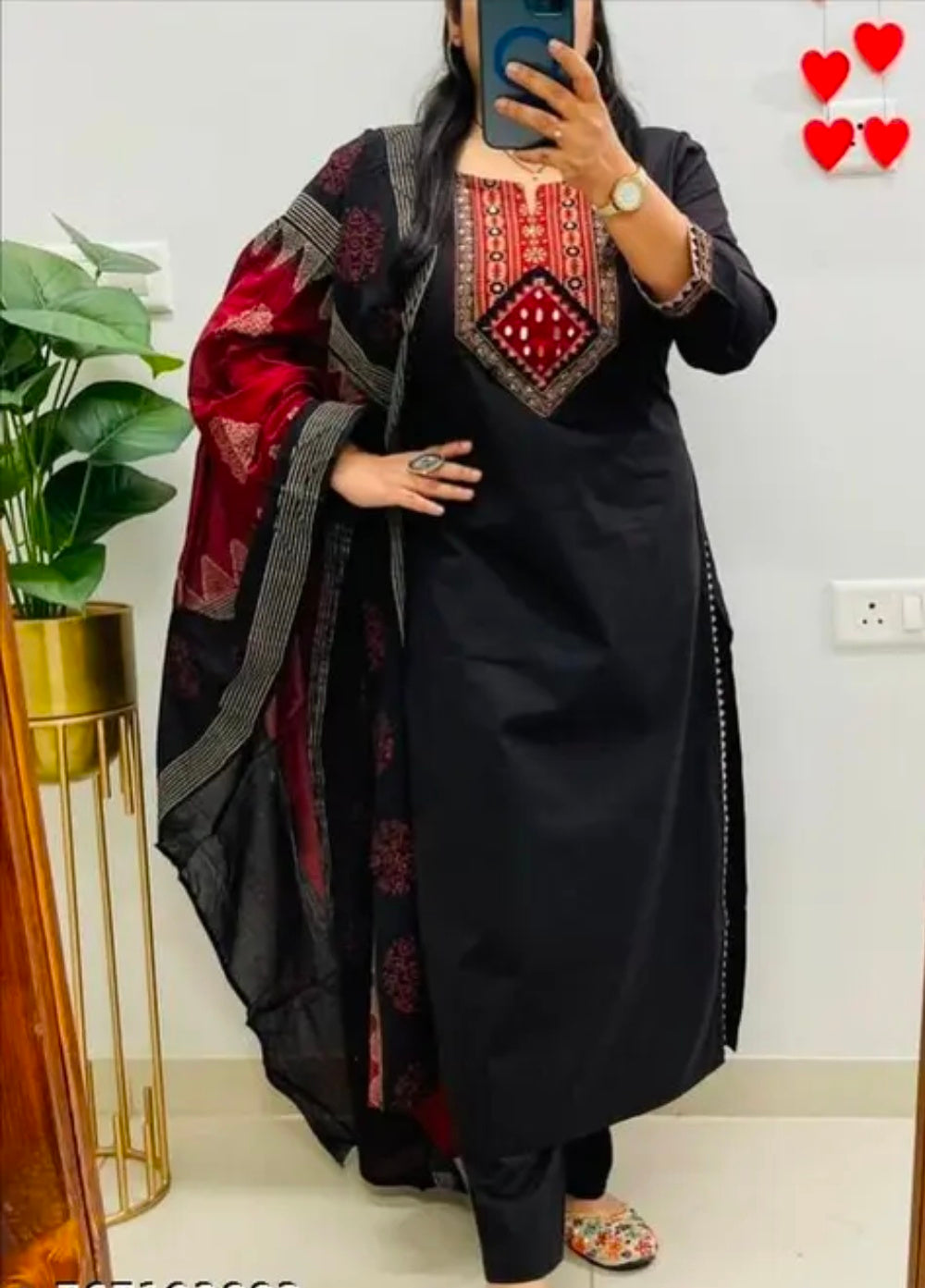 Women's Classic Cotton Rayon Kurta Pant Dupatta Set | 3 Piece Ethnic Set | Mulmul Dupatta