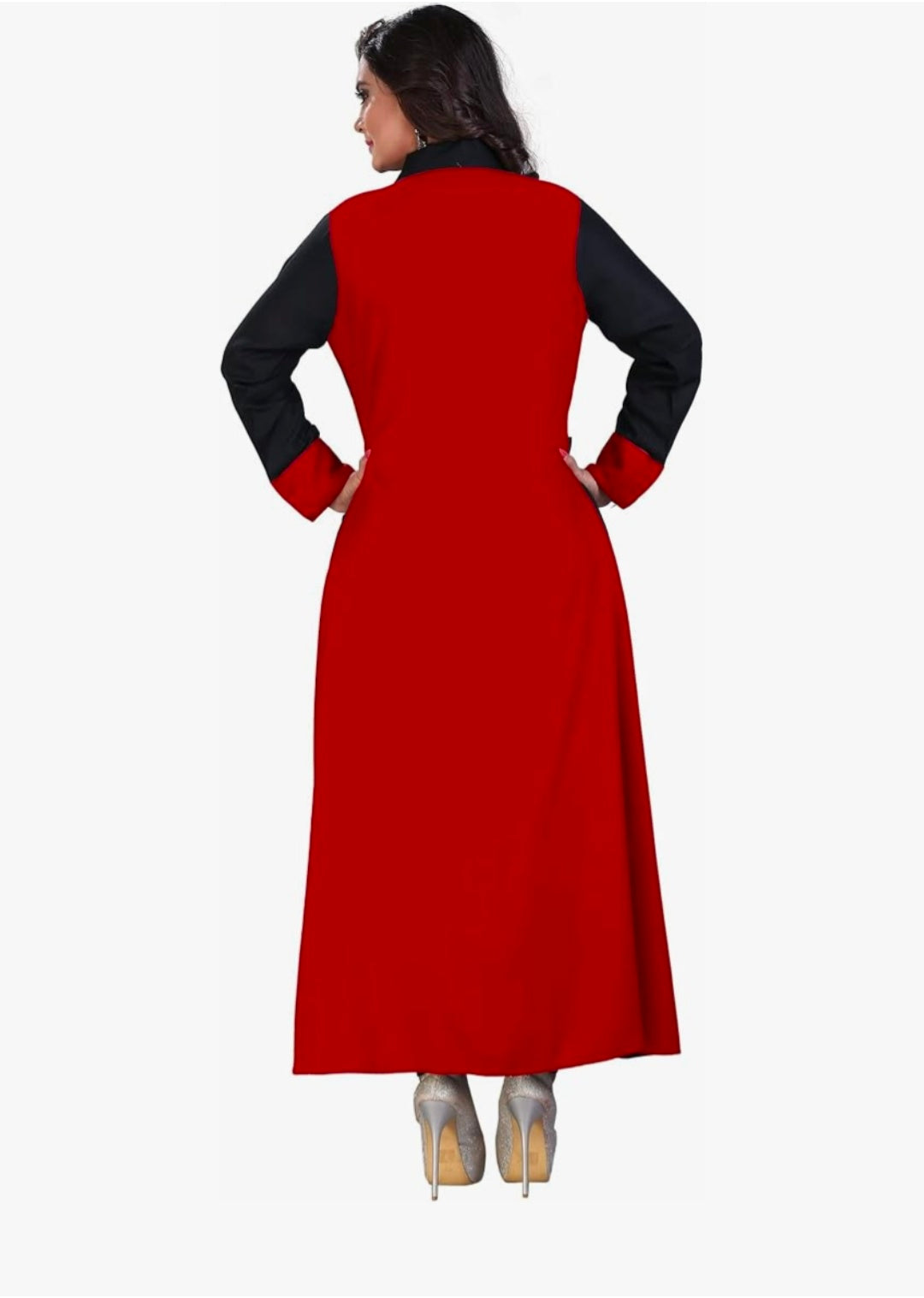 Madhuram Womens Rayon Regular A Line Kurti with Fully Stitched Plain Long Kurta