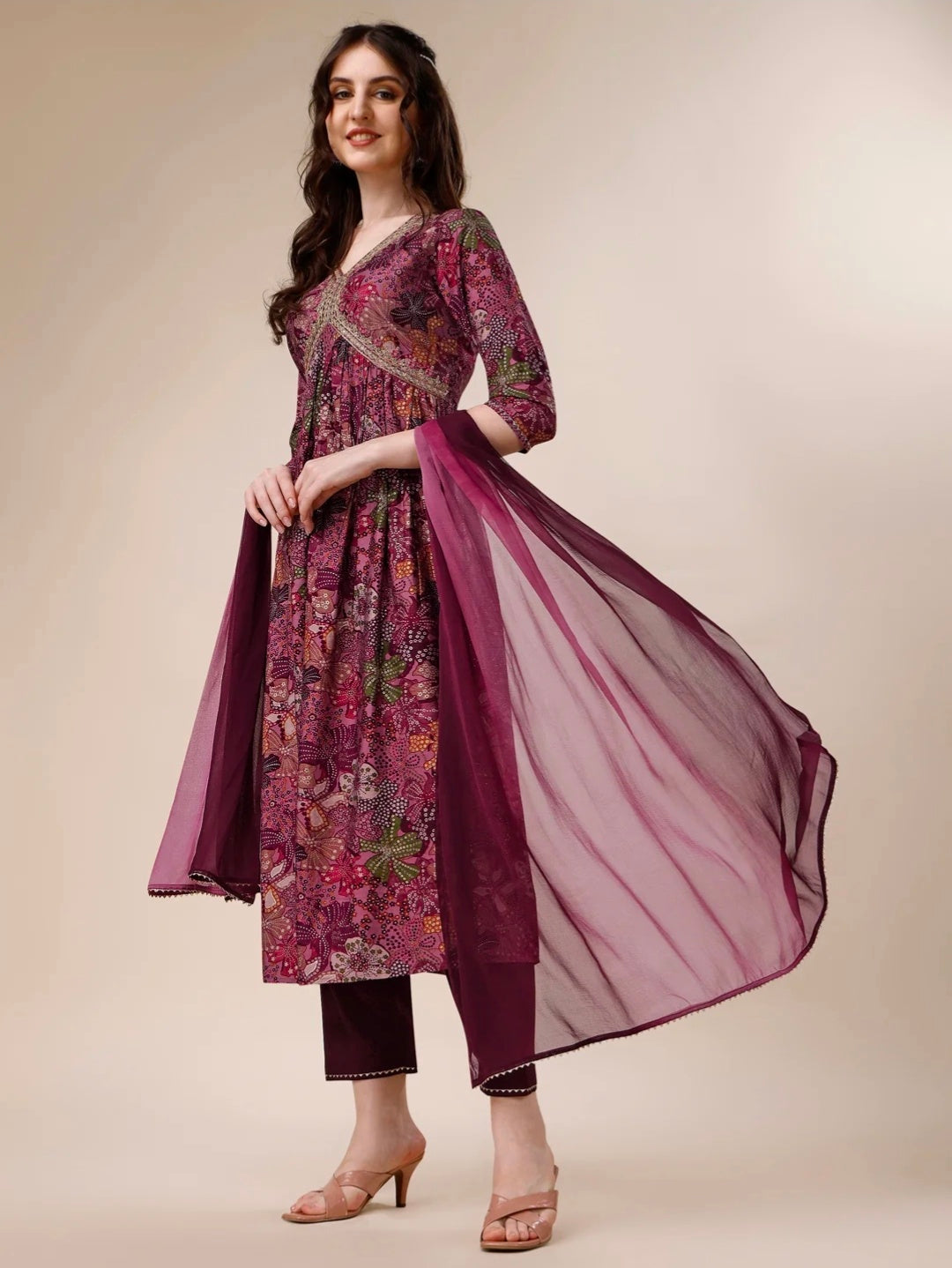 Alia Cut kurta with Pant and Dupatta
