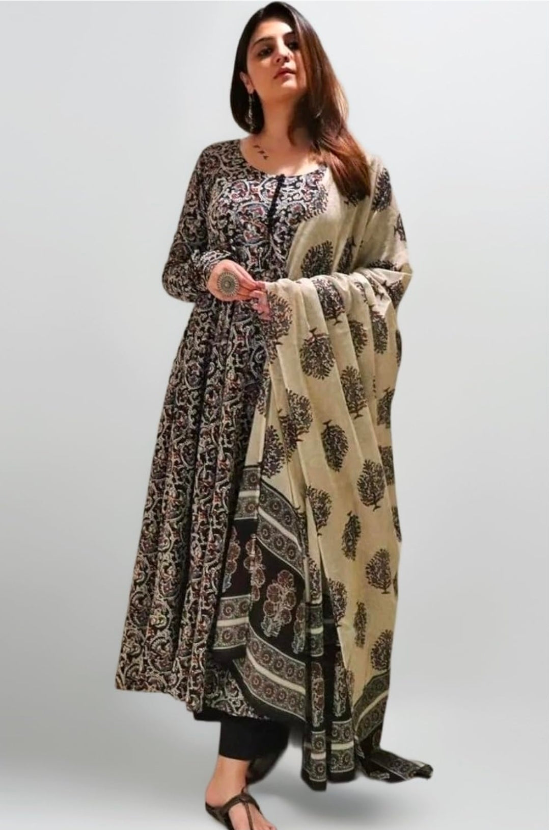 Anarkali Kurta,Pant Set Dupatta