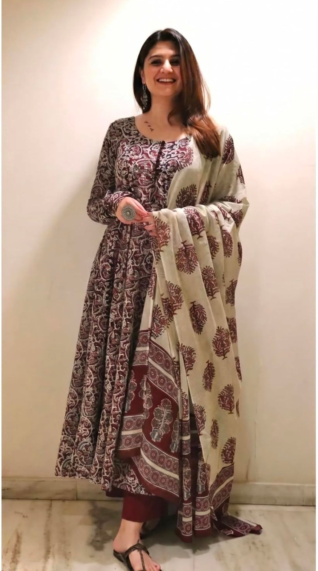 Anarkali Kurta,Pant Set Dupatta