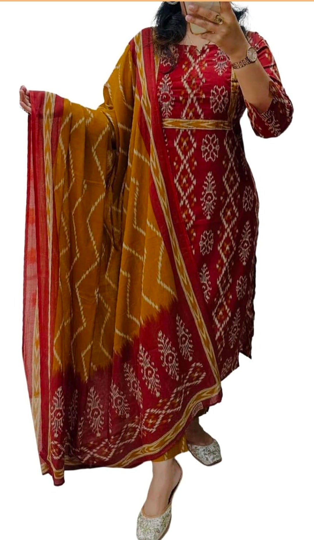 Women Kurta Set with Dupatta | Cotton Printed Straight Kurta