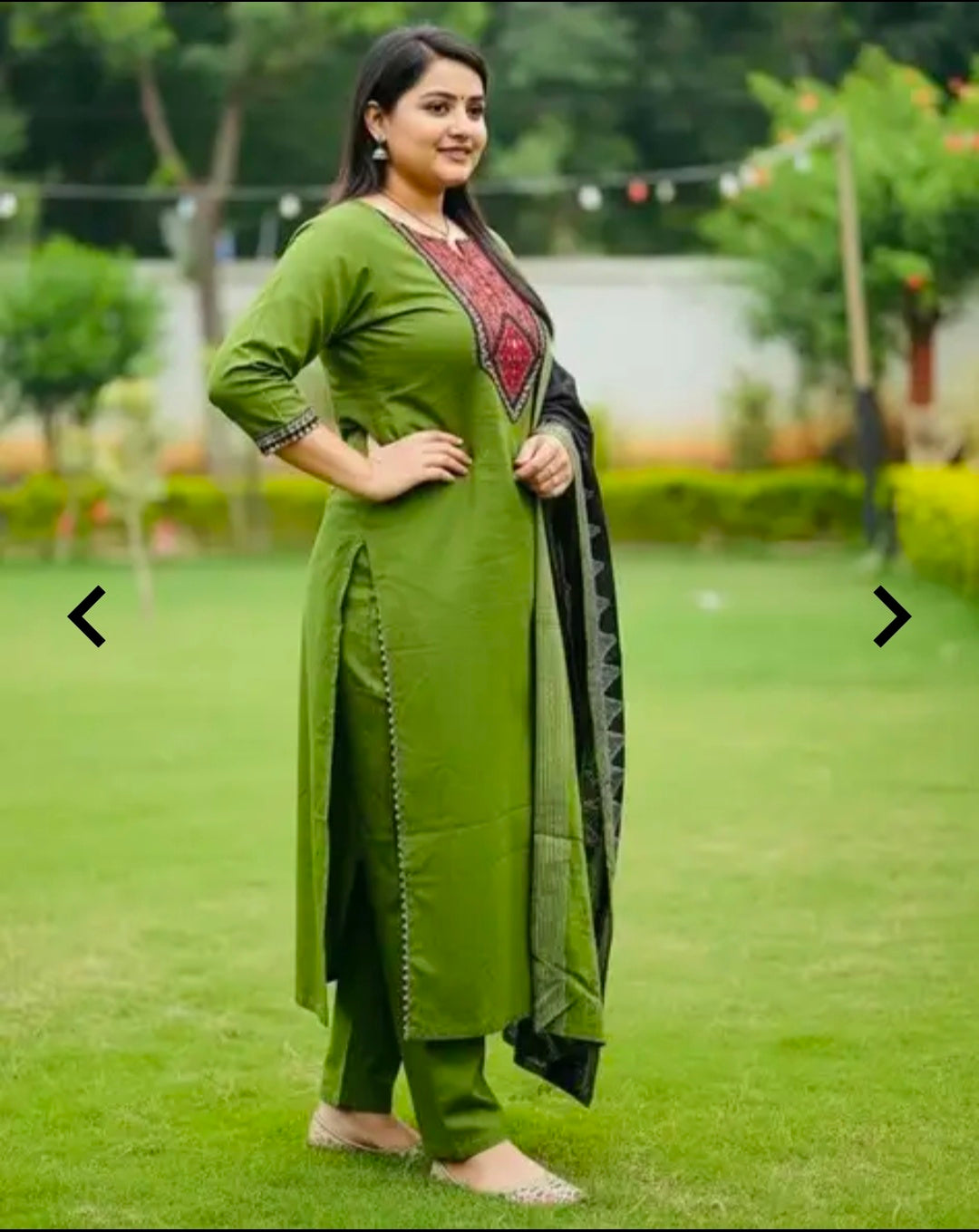 Women's Classic Cotton Rayon Kurta Pant Dupatta Set | 3 Piece Ethnic Set | Mulmul Dupatta