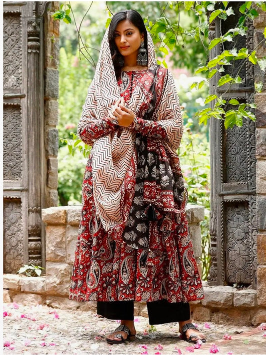 Anarkali Kurta,Pant Set Dupatta