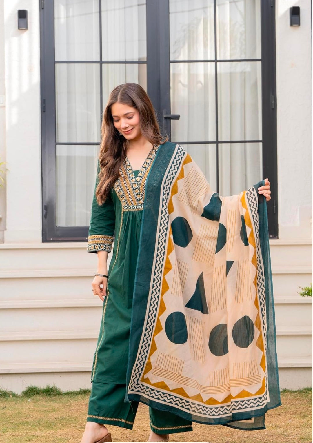 Floral Printed Pure Cotton kurta set