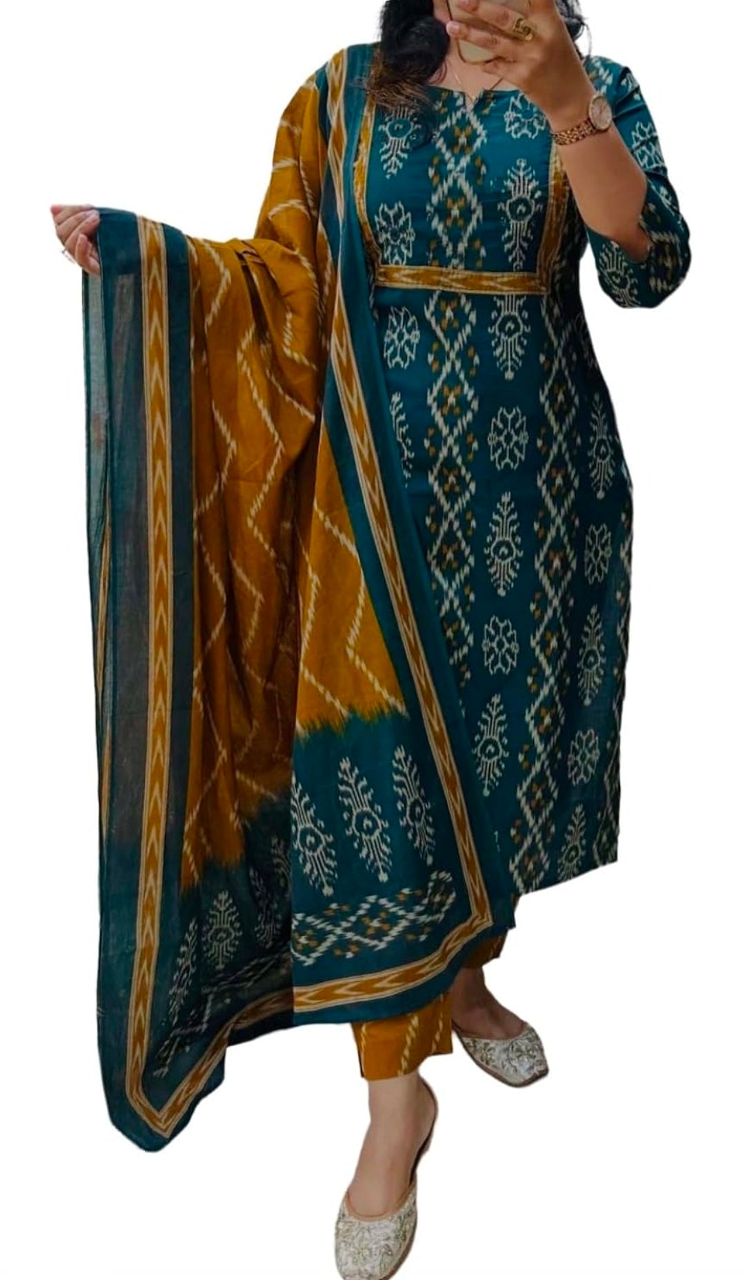 Women Kurta Set with Dupatta | Cotton Printed Straight Kurta