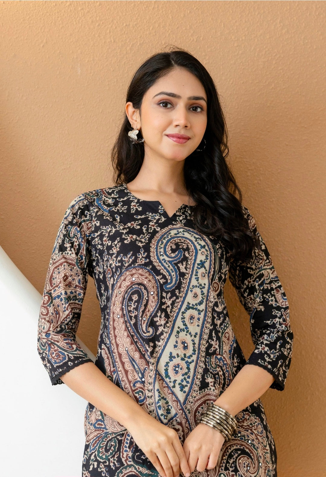 Paisley Printed Straight Kurta with Pant