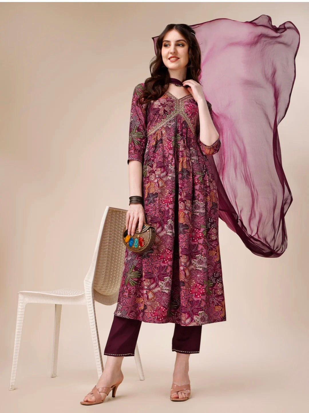 Alia Cut kurta with Pant and Dupatta