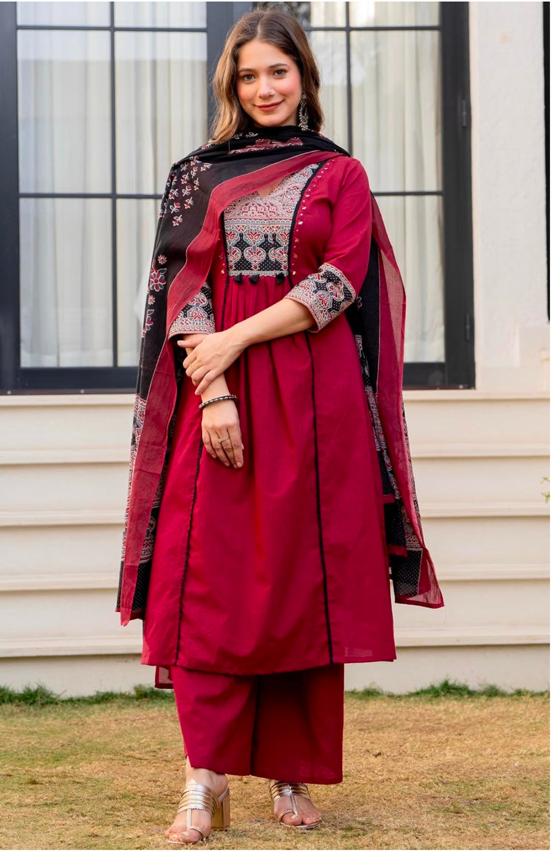 Kurta and Bottom Fabric: Cotton || Kurta Set Color
